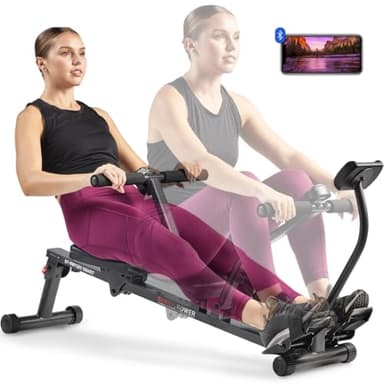 Sunny Health & Fitness Smart Compact Hydraulic Rower rowing machine