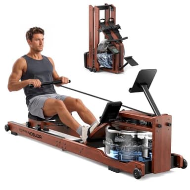 YOSUDA Foldable Wooden Water Rower rowing machine